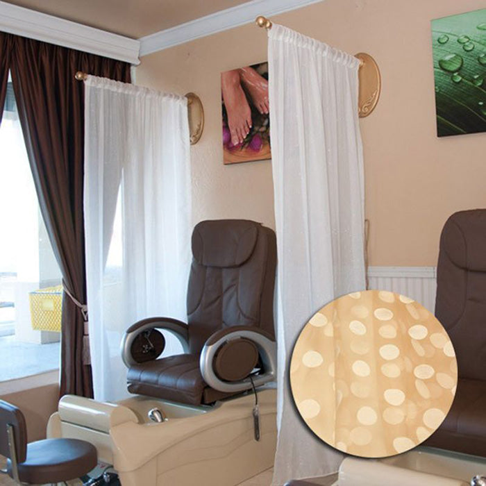 3' Pinch Pleated Polka Dot Drapery