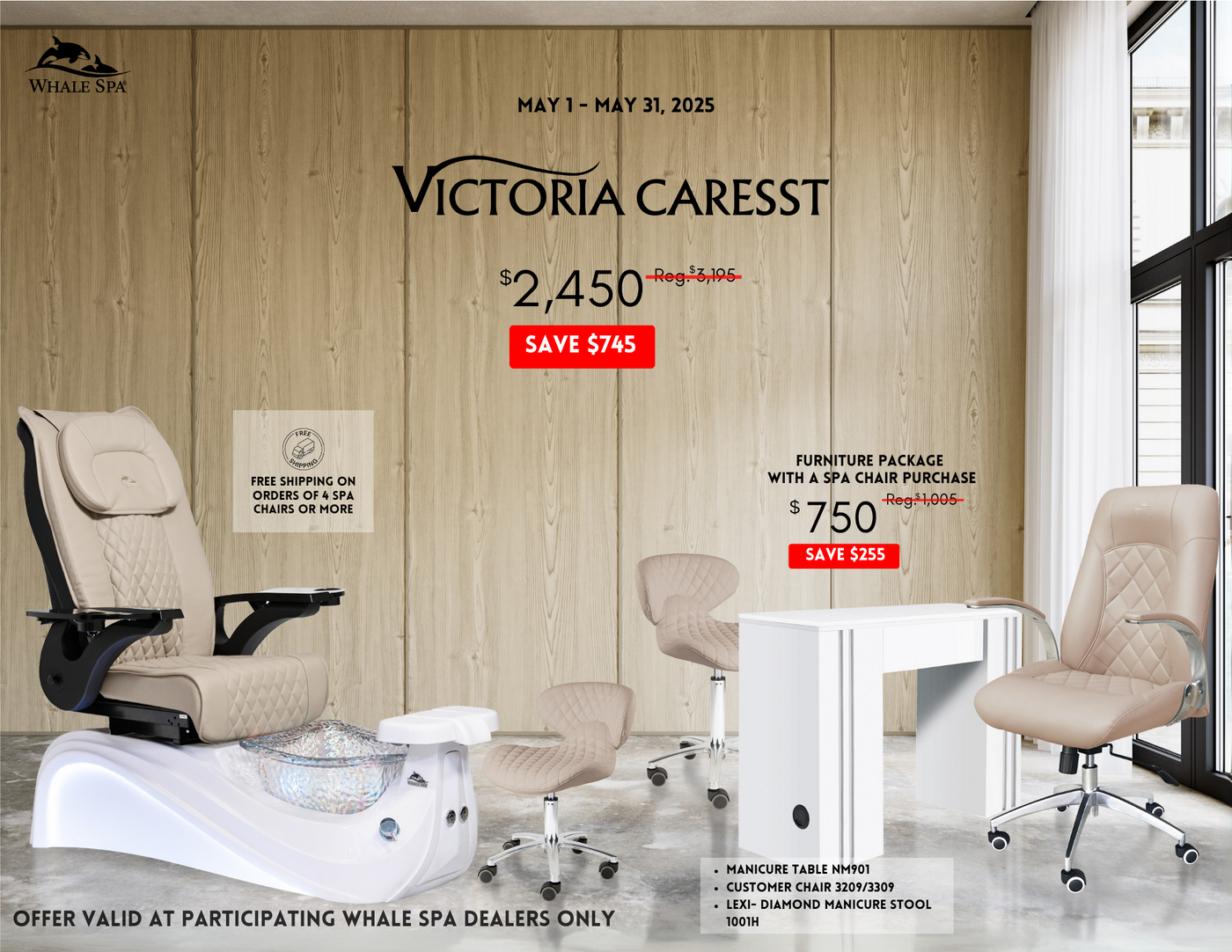 Victoria Caresst Pedicure Chair Package Deal